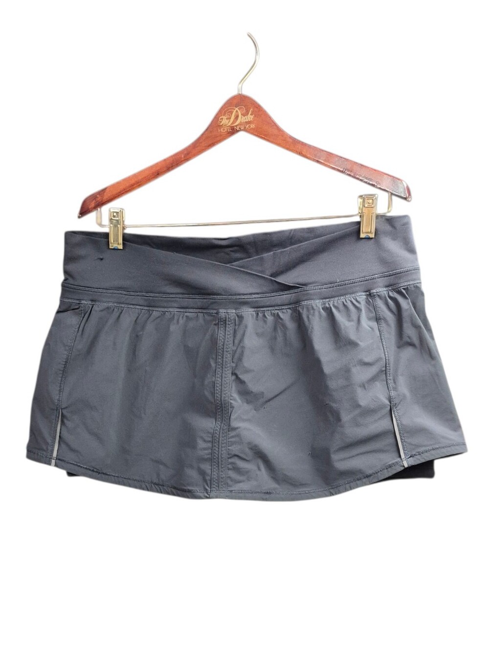 Lululemon Run Pace Skirt Skort Black Women's Size 10 Lightweight Jogging  Tennis